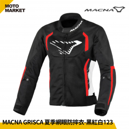 Macna 防摔衣 Grisca 夏季網眼防摔外套 透氣 123 黑白紅