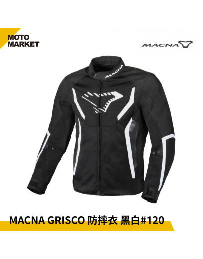 Macna 防摔外套 Grisco 防摔衣 夏季網眼 透氣外套 網布 120 黑白