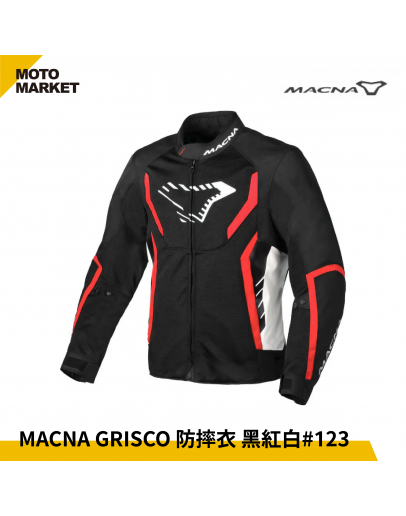 Macna 防摔外套 Grisco 防摔衣 夏季網眼 透氣外套 網布 123 黑紅白