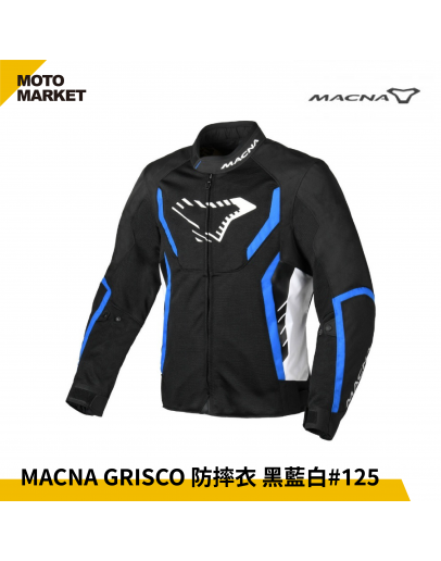 Macna 防摔外套 Grisco 防摔衣 夏季網眼 透氣外套 網布 125 黑藍白