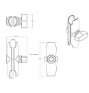 RAM RAM-B-201U 三吋鋁質中夾 RAM RAM-B-201U 三吋鋁質中夾