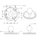 RAM MOUNTS RAM-B-202U 圓形底盤 萬向球座