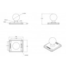 RAM MOUNTS RAM-B-347U 方形 萬向球座