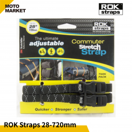 ROK Straps 可調節彈性綁繩 固定帶 28 - 720mm 黑底反光線