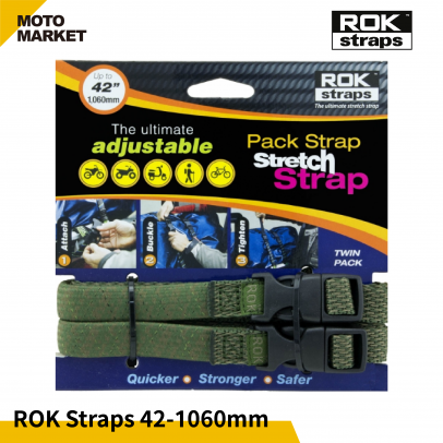 ROK Straps 可調節彈性綁繩 固定帶 42 - 1060mm 叢林綠 ROK Straps 可調節彈性綁繩 固定帶 42 - 1060mm 叢林綠