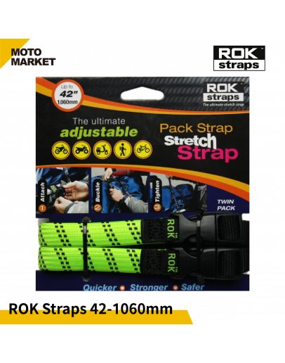 ROK Straps 可調節彈性綁繩 固定帶 42 - 1060mm 螢光綠