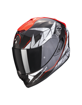 SCORPION EXO-1400 CARBON AIR ARANEA 碳纖維 黑紅 全罩式安全帽