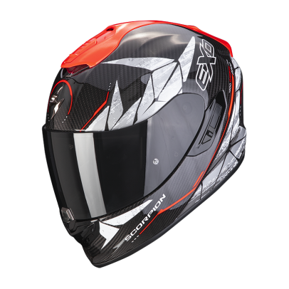 SCORPION EXO-1400 CARBON AIR ARANEA 碳纖維 黑紅 全罩式安全帽