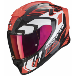 SCORPION 全罩安全帽 EXO-R1 EVO Air Carbon supra black red 碳纖維 黑紅