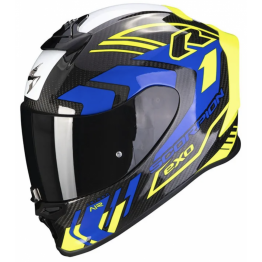 SCORPION 全罩安全帽 EXO-R1 EVO Air Carbon supra black neon yellow blue 碳纖維 黑黃藍