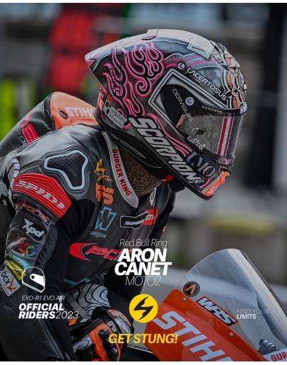 「預購」SCORPION EXO-R1 FIM1 AIR Aron Canet 全罩安全帽 限量 Moto2 大鴨尾