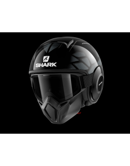 SHARK STREET-DRAK 安全帽 3/4 #Hurok 黑銀 3310KSK