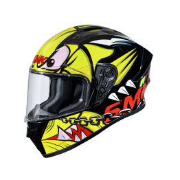 SMK STELLAR 彩繪 MONSTER 小怪物 GL243 黃 全罩式 安全帽 