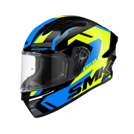 SMK STELLAR 彩繪 K-Power 飆風 GL245 藍黃 全罩式 安全帽 
