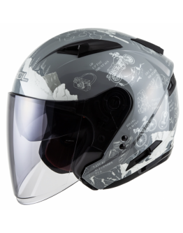 SOL 開放式安全帽 探險者 SO-7E 半罩 四分之三罩 3/4罩 內墨片 CNS加強型 灰銀