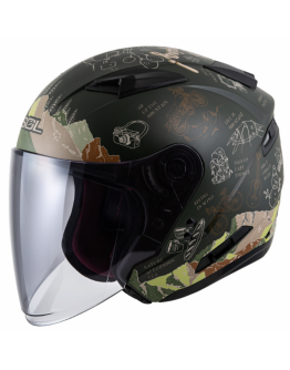 SOL 開放式安全帽 探險者 SO-7E 半罩 四分之三罩 3/4罩 內墨片 CNS加強型 消光綠棕