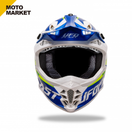 UFO 全罩安全帽 越野帽 MOTOCROSS INTREPID HELMET 白藍黃
