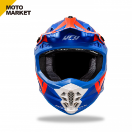 UFO 全罩安全帽 越野帽 MOTOCROSS INTREPID HELMET 藍橘