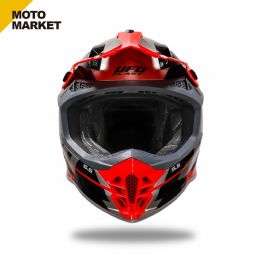 UFO 全罩安全帽 越野帽 MOTOCROSS INTREPID HELMET 灰紅