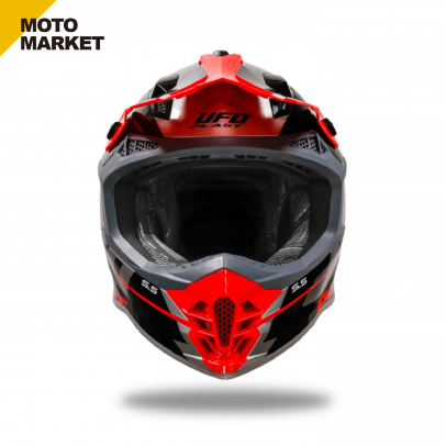 UFO 全罩安全帽 越野帽 MOTOCROSS INTREPID HELMET 灰紅
