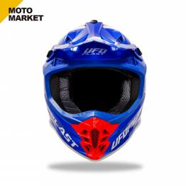 UFO 全罩安全帽 越野帽 MOTOCROSS INTREPID HELMET 藍紅