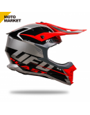 UFO 全罩安全帽 越野帽 MOTOCROSS INTREPID HELMET 灰紅