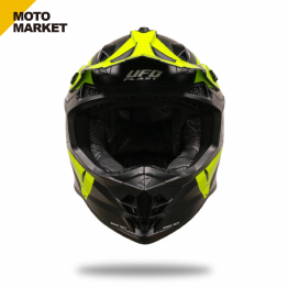 UFO 全罩安全帽 越野帽 MOTOCROSS INTREPID HELMET 灰黃